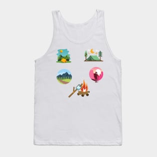 Camping sticker pack Tank Top